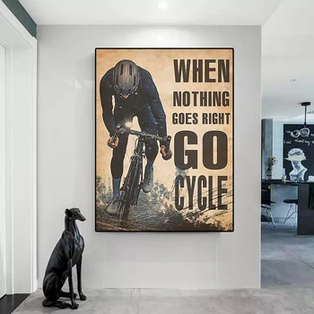 Motivacijski Ciklus Umjetnost, Kada Ništa Ne Ide Pravo Go Ciklus Poster Ispis Platnu Klasicni Rođen Za Ciklus Slika Kućni Dekor