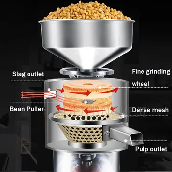 Električni stroj pulpe mlin komercijalno oprema sojinog Mlijeka Slurry motora bakrene Jezgre dijeli aparat Pulpe udarca svježe mljevenog Tofu