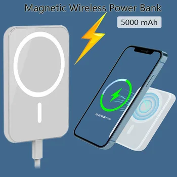 Prijenosni Bežični Punjač Macsafe Pomoćni Rezervni Vanjski Magnetski Baterija Power Bank Za iPhone 12 13 14Pro Max Powerbank