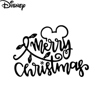 Sretan Božić Riječ Rezanje Metala Umire Disney Mickey Mouse Uši Umrijeti za DIY Scrapbooking Album Papir Kartice Reljefni tisak