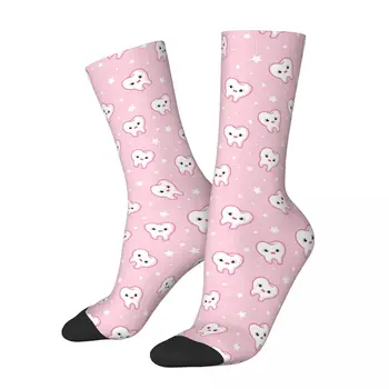 Čarape poliestera čarapa nogomet zubi Харадзюку roza duge za žene ljudi Бреатабле