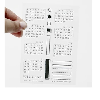 2021 Novi Njemački Kalendar raspored Prozirni Prozirni Silikon Otisnut Pečat za DIY Scrapbooking foto Album Dekorativni Prozirni Marke