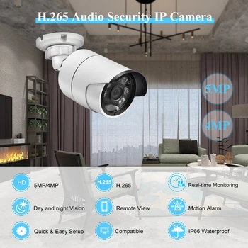 Gadinan H. 265AI 5MP 48 U POE IP Sigurnosne Kamere Otkrivanje Lica CCTV Audio AI Vanjski P2P video Nadzora IP Sustava Kit