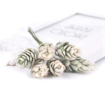 6 kom. boja pine kvrga umjetni cvijet ananas umjetna biljka vjenčanje dekoracije kuće DIY album za albume poklon kutija zanat cvijet