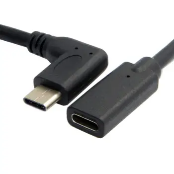 0,25 metra Tip C USB 3,1 90 stupnjeva u Priključak na USB-C Ženski Produžni kabel za prijenos podataka Produžni Kabel Reverzibilni Dizajn