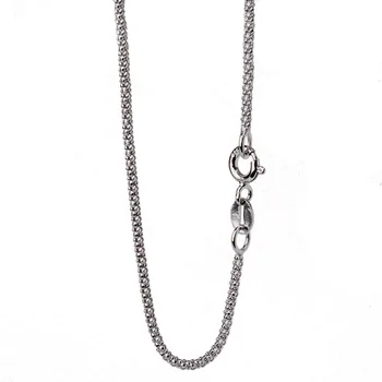 JustNeo Čvrsta ogrlica od 925 Sterling srebra sa lancem od kokice, Osnovna lanca za Suspenzije