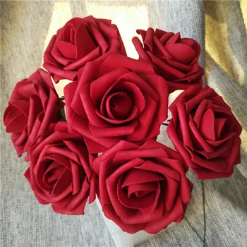 Umjetno Cvijeće Zlatna Ruža Buket Kraljevski Plava Vjenčanje Cvijeće za Cvjetni Aranžmani Lažni Cvijeće na Veliko