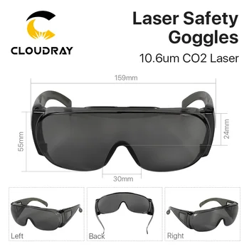 Cloudray 10600nm Laser Zaštitne Naočale Stil B Zaštita Zaslona OD6 + CE Za CO2 Laser za Rezanje Stroj za Graviranje