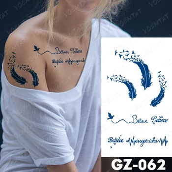 Sok Tetovaža Tinte Body art je Otporan Vodootporne Privremena Tetovaža Naljepnica Engleski Tekst Riječ Tetoviranje Ruka Lažno Pero Prijedlog Tetovaža
