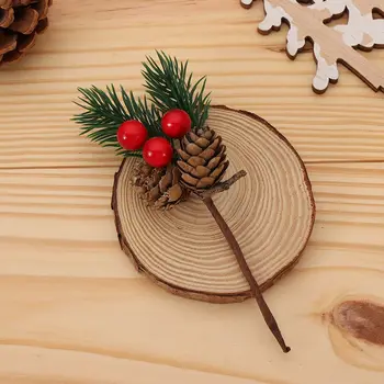 Pine Kvrga Crvena Božićna Bobica Crvene Bobice, Umjetno Cvijeće Božićni Ukras Božićno drvce Dekor Home Cvjetnim ukrasima