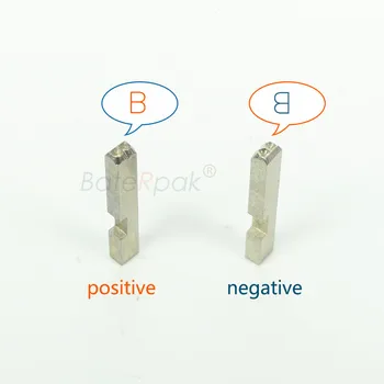 BateRpak Čelik skup znakova za žulj strojevi s pozitivnim negativnim slovima, dio tiskarski stroj s datumom stranke, 2x2,8x17 mm