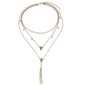 Donje Geometrijski Ogrlice, Nakit Proizvod Zlatne Boje, Jednostavan Korejski Kvalitetan Metalni Laminirano Ogrlice, modni ogrlica na veliko