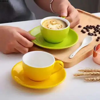 150 ml kvalitetne keramičke šalice za kavu Set šalica kave Jednostavan europski stil Cappuccino cvjetni šalice za Latte