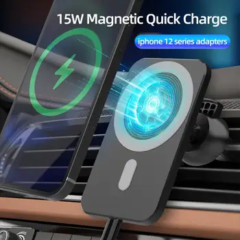 15 W Magnetsko Bežični Punjač Auto Bežični Punjač za iphone 12 12 pro mini Držač za Smartphone Brzo Punjenje Postaja