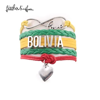 Mali Minglou Beskonačno ljubav Bolivija Narukvica srce šarm koža papir za pakiranje muške narukvice i narukvice za žene nakit poklon родному grada
